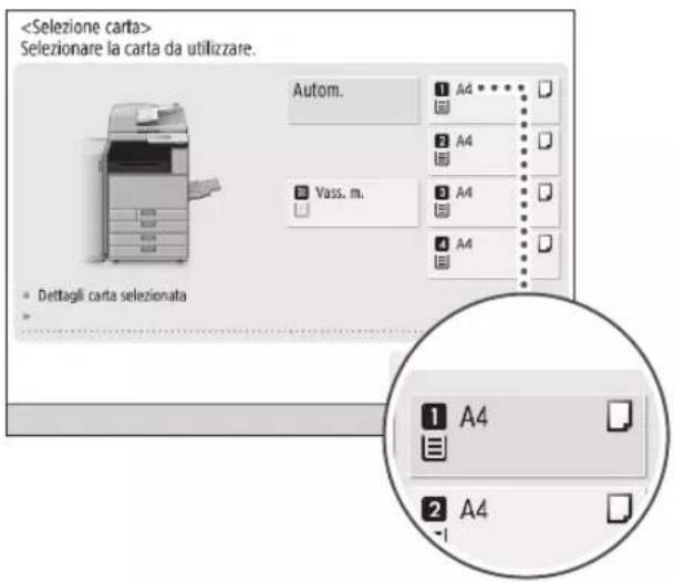 CANON imageRUNNER ADVANCE C3330i - Selezione carta Copla Stampa - 1