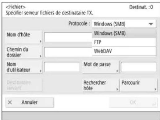 CANON imageRUNNER ADVANCE C3330i - Envoi de données à un serveur - 1