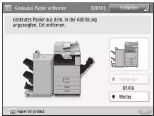 CANON imageRUNNER ADVANCE C3330i - Wenn Papierstau auftritt - 1