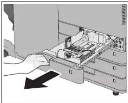 CANON imageRUNNER ADVANCE C3330i - Saisir la poignee et faire glisser la cassette jusqu'à la butée. - 1