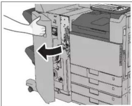 CANON imageRUNNER ADVANCE C3330i - Ouvrir la porte avant du module de finition. - 1