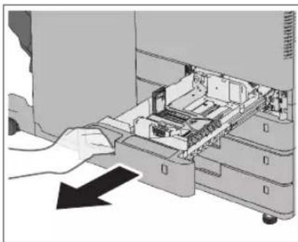 CANON imageRUNNER ADVANCE C3330i - Afferrare l'impugnatura e tirare il cassetto finché non si ferma. - 1