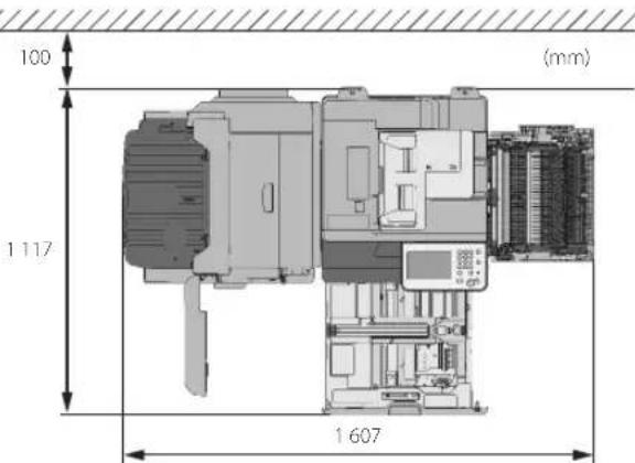CANON imageRUNNER ADVANCE C3330i - Lorsque le CRV-AQ1, le Socle double cassette-AL1 et le Module de Finition P.A.C.-U1 sont installés: - 1