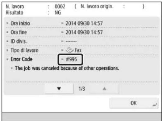 CANON imageRUNNER ADVANCE C3330i - Se non è possibile risolverve il problema - 1