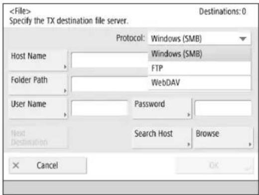 CANON imageRUNNER ADVANCE C3330i - Sending Data to a Server - 1