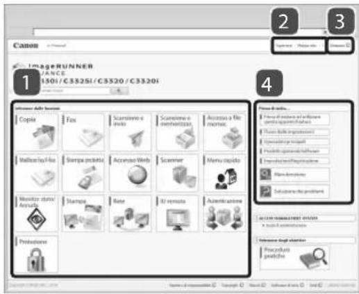 CANON imageRUNNER ADVANCE C3330i - Pagina iniziale dell'e-Manual - 1