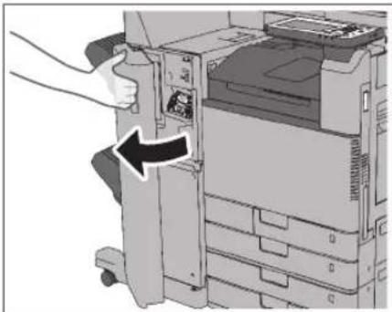 CANON imageRUNNER ADVANCE C3330i - Open the front cover of the finisher. - 2