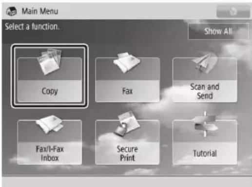 CANON imageRUNNER ADVANCE C3330i - Keys to Press for Operation - 1
