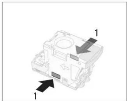 CANON imageRUNNER ADVANCE C3330i - Saque la caja de grapas vacía del cartucho de grapas. - 1