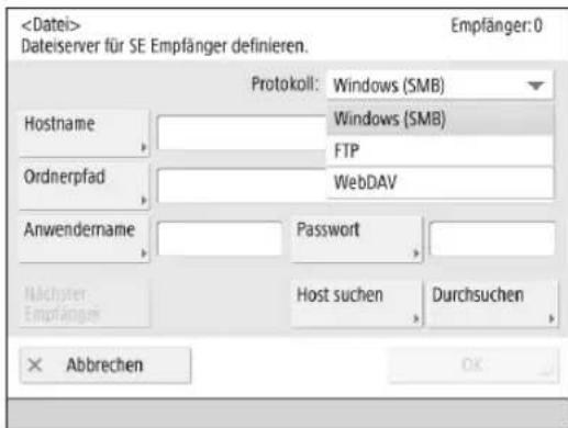 CANON imageRUNNER ADVANCE C3330i - Senden von Daten an einen Server - 1
