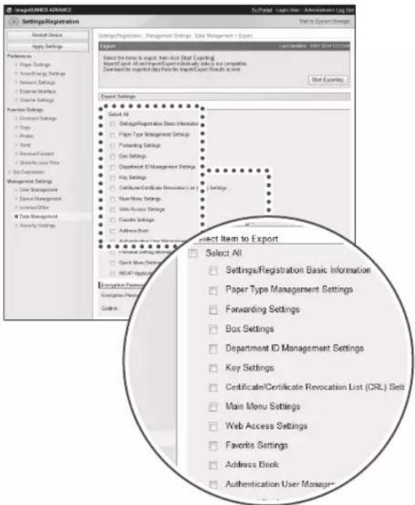 CANON imageRUNNER ADVANCE C3330i - Importing/Exporting Registered Information - 1