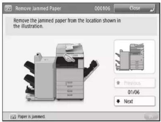 CANON imageRUNNER ADVANCE C3330i - If Paper Jams Occur - 1