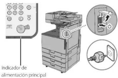 CANON imageRUNNER ADVANCE C3330i - ¿Está apagado el indicator de alimentación principal? - 1
