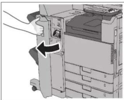 CANON imageRUNNER ADVANCE C3330i - Abra la tapa frontal de la unidad de acabado. - 2