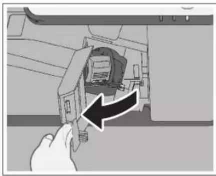 CANON imageRUNNER ADVANCE C3330i - Open the front cover of the finisher. - 1