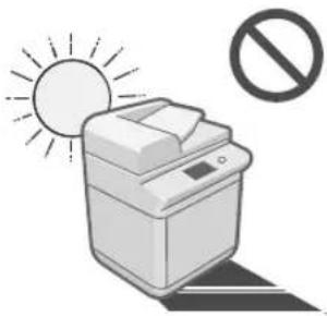 CANON imageRUNNER ADVANCE C3330i - Vermeiden Sie die Aufstellung in direkter Sonnenbestrahlung. - 1