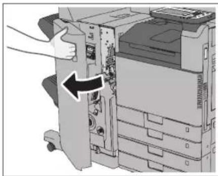 CANON imageRUNNER ADVANCE C3330i - Open the front cover of the finisher. - 1
