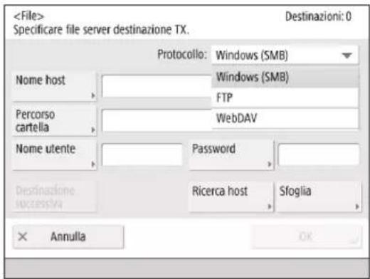 CANON imageRUNNER ADVANCE C3330i - Invio dei dati a un server - 1