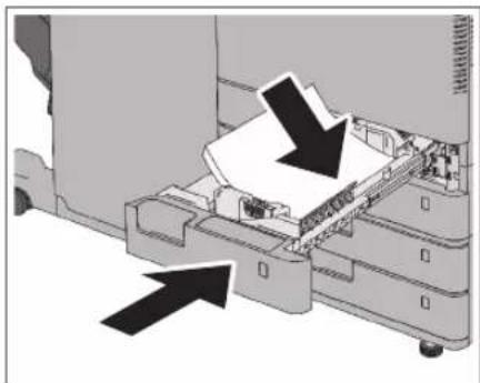 CANON imageRUNNER ADVANCE C3330i - Legen Sie den Papierstapel in die Papierkassette ein. - 1