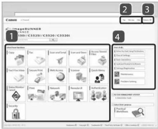 CANON imageRUNNER ADVANCE C3330i - Top Page of the e-Manual - 1