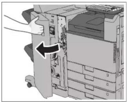 CANON imageRUNNER ADVANCE C3330i - Aprire il pannello anteriore del finisher. - 1