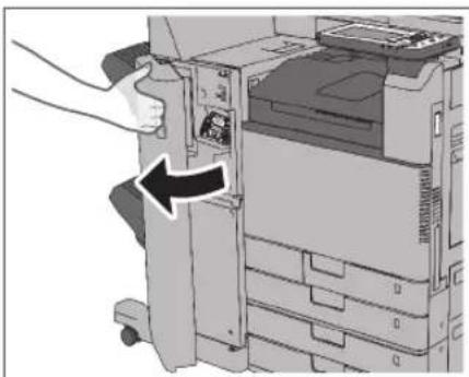 CANON imageRUNNER ADVANCE C3330i - Offnen Sie die vordere Abdeckung des Finisher. - 2