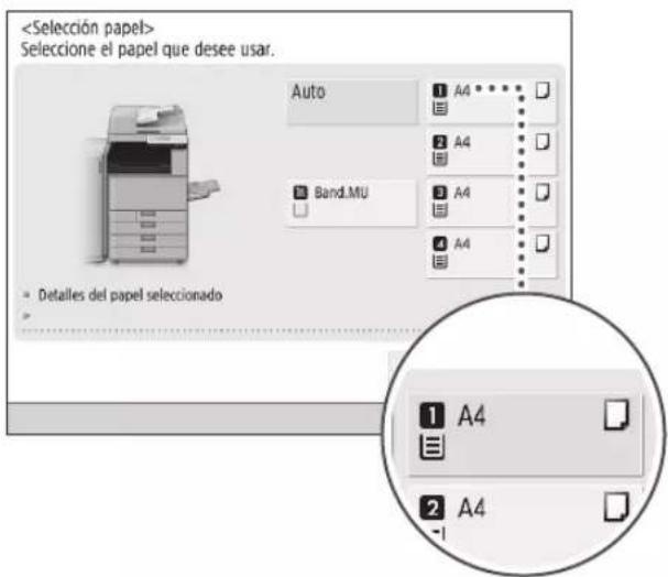 CANON imageRUNNER ADVANCE C3330i - Selección papel Copiar Imprimir - 1