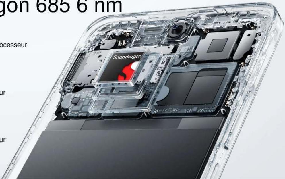 Realme C67 5G - Processus du processeur Snapdragon 685 6 nm - 1
