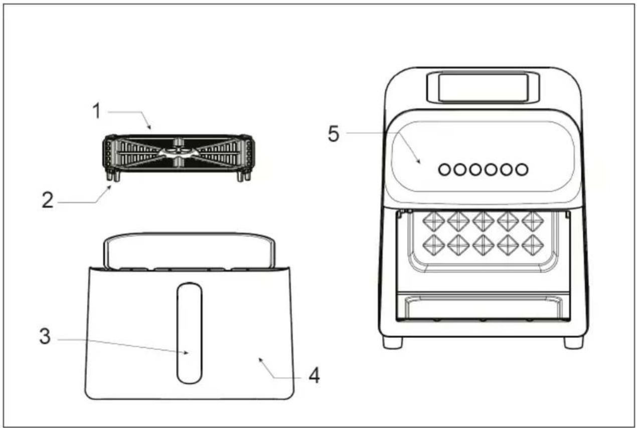 Klarstein AeroCrisp Digital - DEVICE OVERVIEW - 1