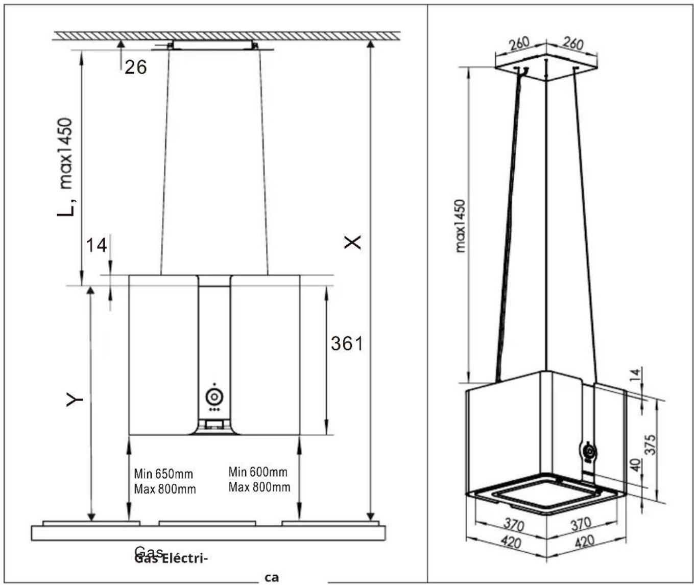 Klarstein Futurelight Smart - Dimensiones - 1