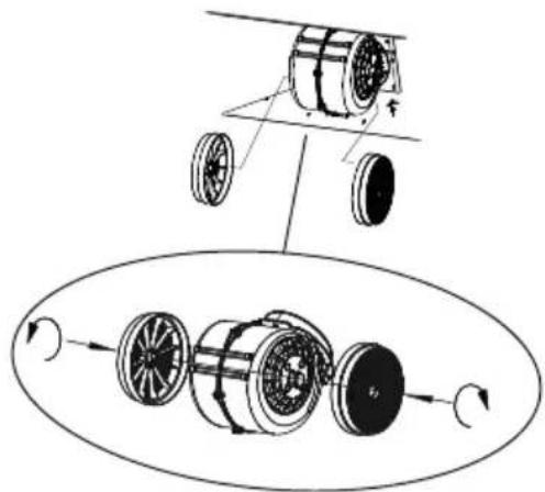 Klarstein Futurelight Smart - Inserting the activated carbon filter - 1