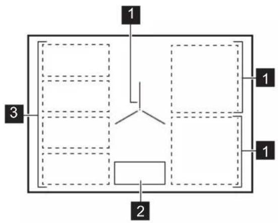 AEG NIK95I00FB - Agencement des zones de cuisson - 1