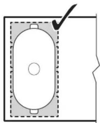 AEG NIK95I00FB - Correct cookware position: - 1