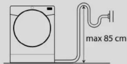 HAIER HD80-A3959E-DF - De afvoerslang monteren - 1