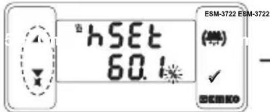 Emko ESM-3721HT - Cambiar y guardar el valor establecido de temperatura y de humedad - 3