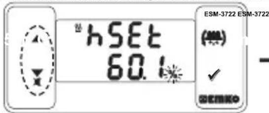 Emko ESM-3721HT - Modifica e salvataggio del valore impostato della temperatura e umidità - 7