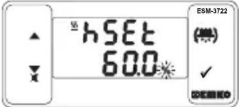 Emko ESM-3721HT - Cambiar y guardar el valor establecido de temperatura y de humedad - 5