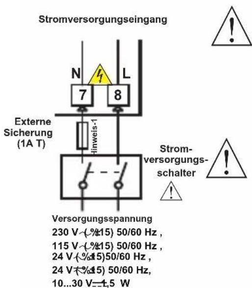 Emko ESM-3721HT - Versorgungsspannungseingangsanschluss des Geräts - 1