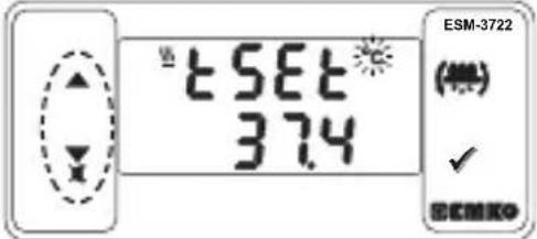 Emko ESM-3721HT - Modifica e salvataggio del valore impostato della temperatura e umidità - 3