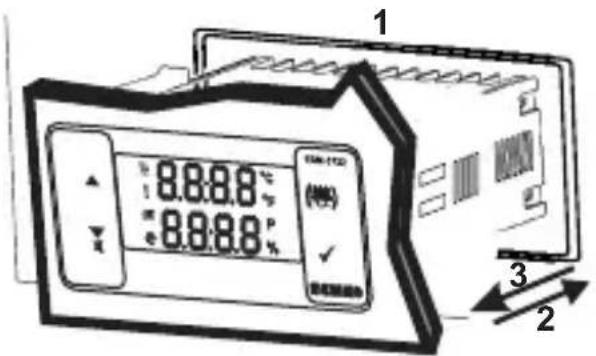 Emko ESM-3721HT - Montaggio e rimozione del pannello - 1