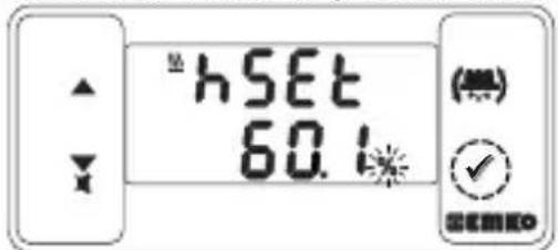Emko ESM-3721HT - Modifica e salvataggio del valore impostato della temperatura e umidità - 8