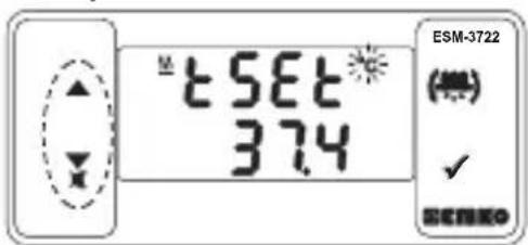 Emko ESM-3721HT - Ändern und Speichern des Temperatur- und Feuchtigkeitssollwerts - 4
