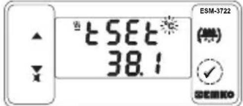 Emko ESM-3721HT - Cambiar y guardar el valor establecido de temperatura y de humedad - 2
