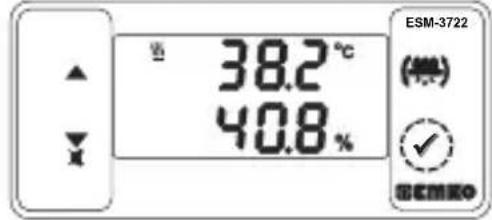 Emko ESM-3721HT - Modifica e salvataggio del valore impostato della temperatura e umidità - 1