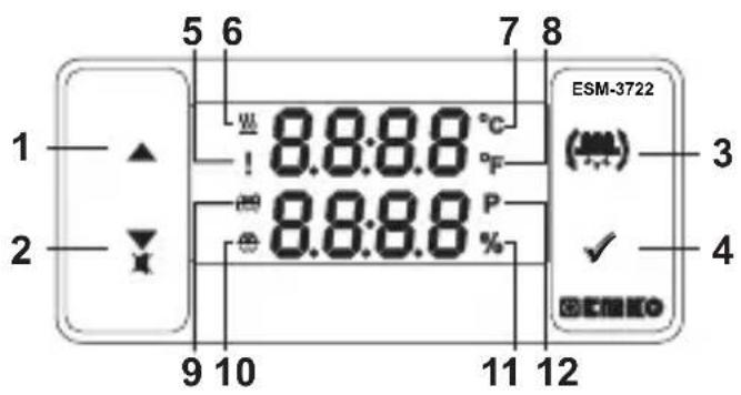 Emko ESM-3721HT - Etichetta del dispositivo e schema di collegamento - 3