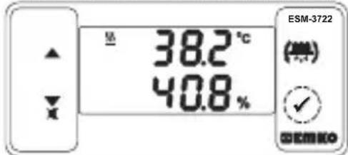 Emko ESM-3721HT - Modification et enregistrement de la valeur de consigne pour la température et l'humidité - 1