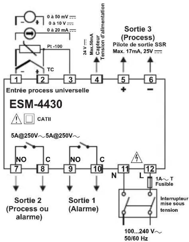 Emko ESM-9430 - Connexions électriques - 1