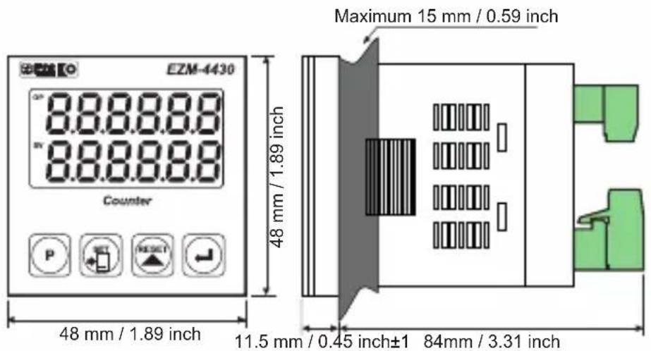 Emko EZM-4930 - DIMENSIONS - 1