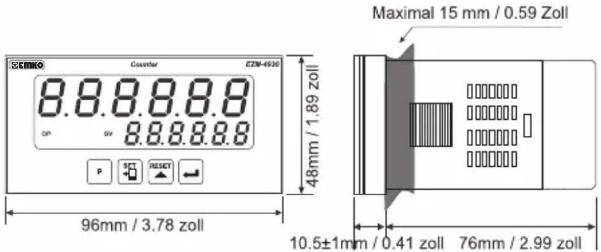 Emko EZM-4930 - Fronttafel: - 6