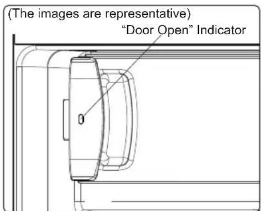 (The images are representative) "Door Open" Indicator